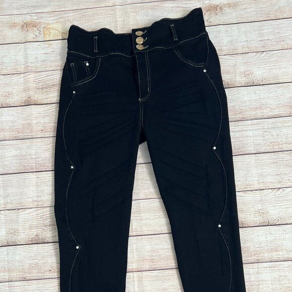 Verox Colombian Butt Lift Jeans Size 16 Dark Wash High Waist Skinny Levanta Cola - Picture 1 of 11